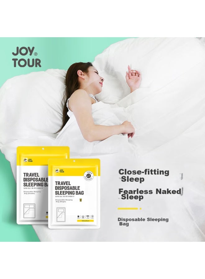 JOY TOUR Joytour Disposable Sleeping Bag, Bed Sheet, Duvet Cover, Hotel Travel Hygiene Portable Supplies, Single Person 1.6*2.2m - Image 4