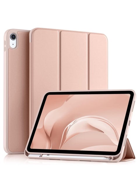 iPad (A16) 11th Generation 2025 Case Protective Flip Folio Smart Case Cover for Apple iPad (A16) 11th Generation with Pencil Holder Gold