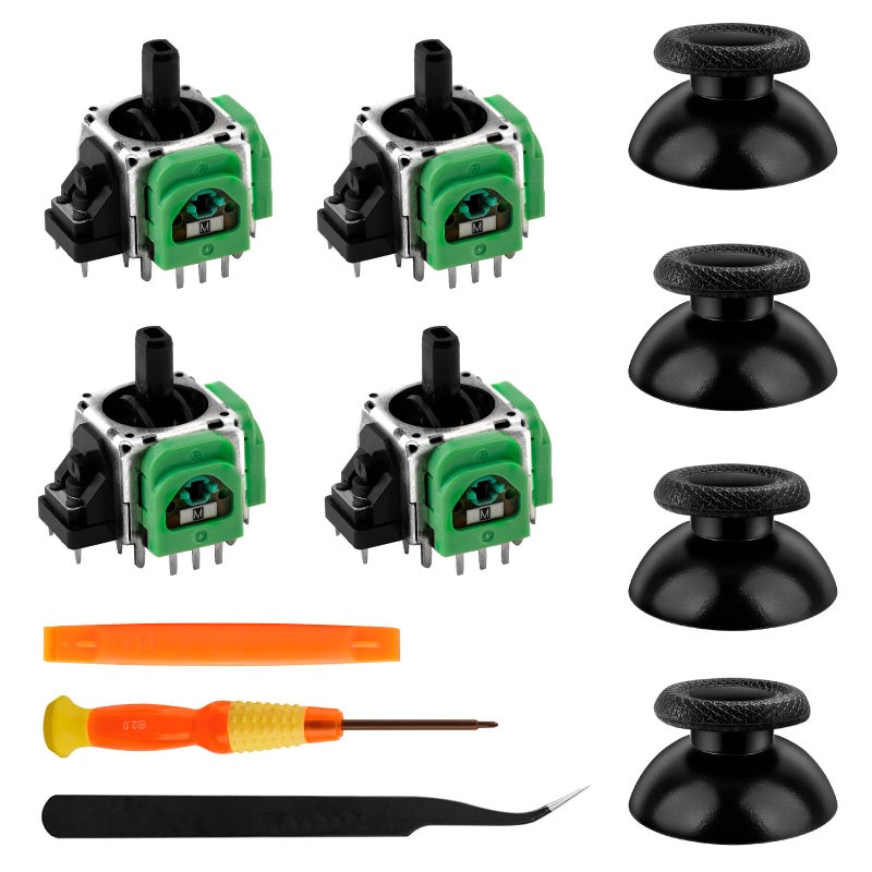 TOMSIN TMR Electromagnetic Joysticks Replacement for PlayStation 5 Controller 4 Pack AntiDrift Magnetic Resistance Stick Repair kit for PS5 ControllerGreen - Image 2