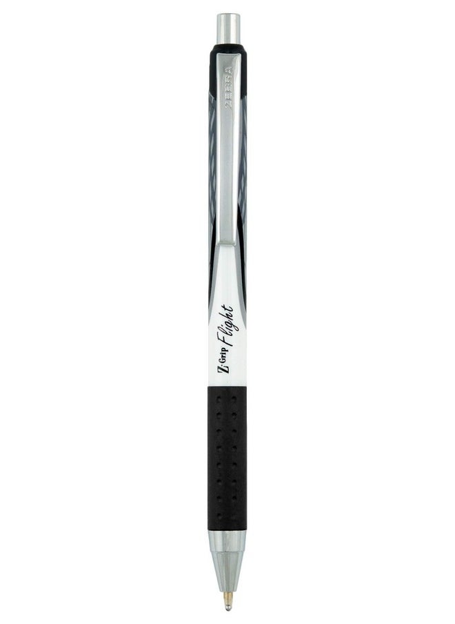 Zebra Pen Zebra Pen Z-Grip Flight Retractable Ballpoint Pen, Bold Point, 1.2mm, Assorted Color Ink, 10-Pack (21901)  - Image 2