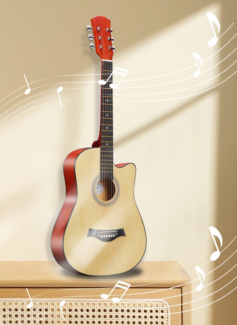 Sharpdo - 38-Inch Beginner High Quality Basswood Guitar with Guitar Accessories, Suitable for Beginners - Image 1