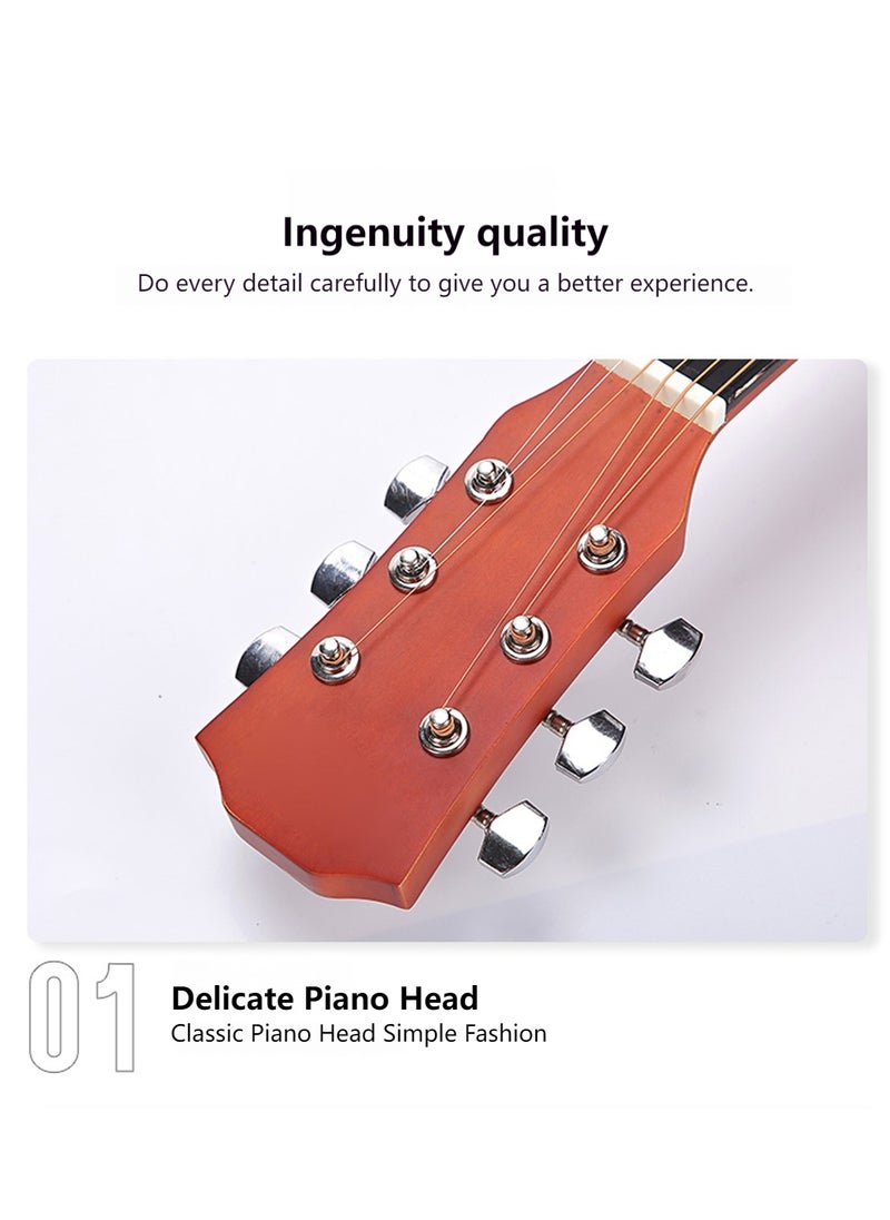 Sharpdo - 38-Inch Beginner High Quality Basswood Guitar with Guitar Accessories, Suitable for Beginners - Image 1