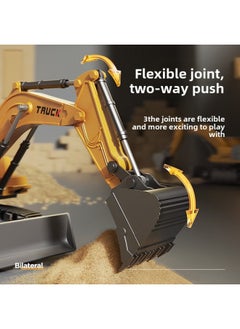 Generic [Tao Doodle] Large Alloy Remote Control Excavator Toy Car Little Boy Electric Excavator Car Engineering Vehicle-Colour:Extra Large 15 Channel 2.4g—excavator—alloy Version Classic Yellow-Proportion:[deluxe Edition] 4 Sets Of Lithium Batteries  - Image 5