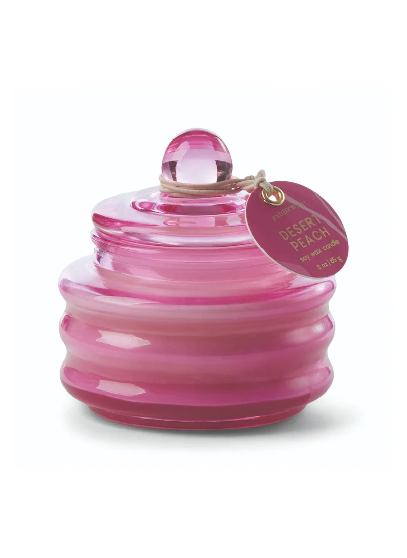 Paddywax Beam Glass Candle - Fuchsia Pink - Desert Peach