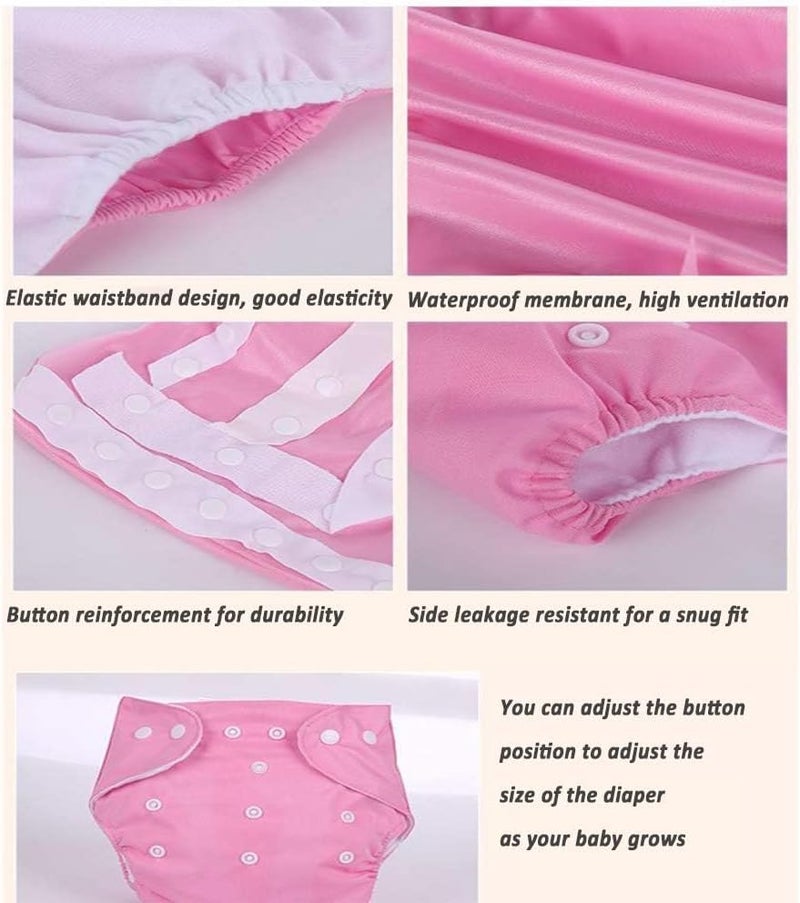 CSKB Baby Washable Reusable Cloth Diapers,7pcs - Image 3