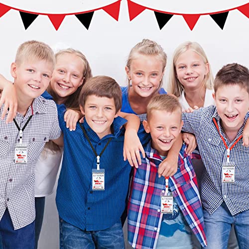 DLUGOPIS 10 Pcs Race Party Tickets with Lanyards Invitations Race Car Birthday Party Supplies Racing Theme Party Favors Gamer Party Vip Pass Accessories for Kids - Image 4