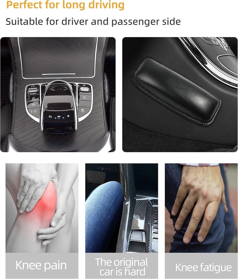 SUJADE YAKEFLY 2 Pack Soft Car Center Console Knee Leg Elbow Cushion Pad,Universal Leather Car Armrest Pillow Car Knee Cushion Elbow Pillow Thigh Support Comfort Pillow,Automotive Interior Accessories - Image 3