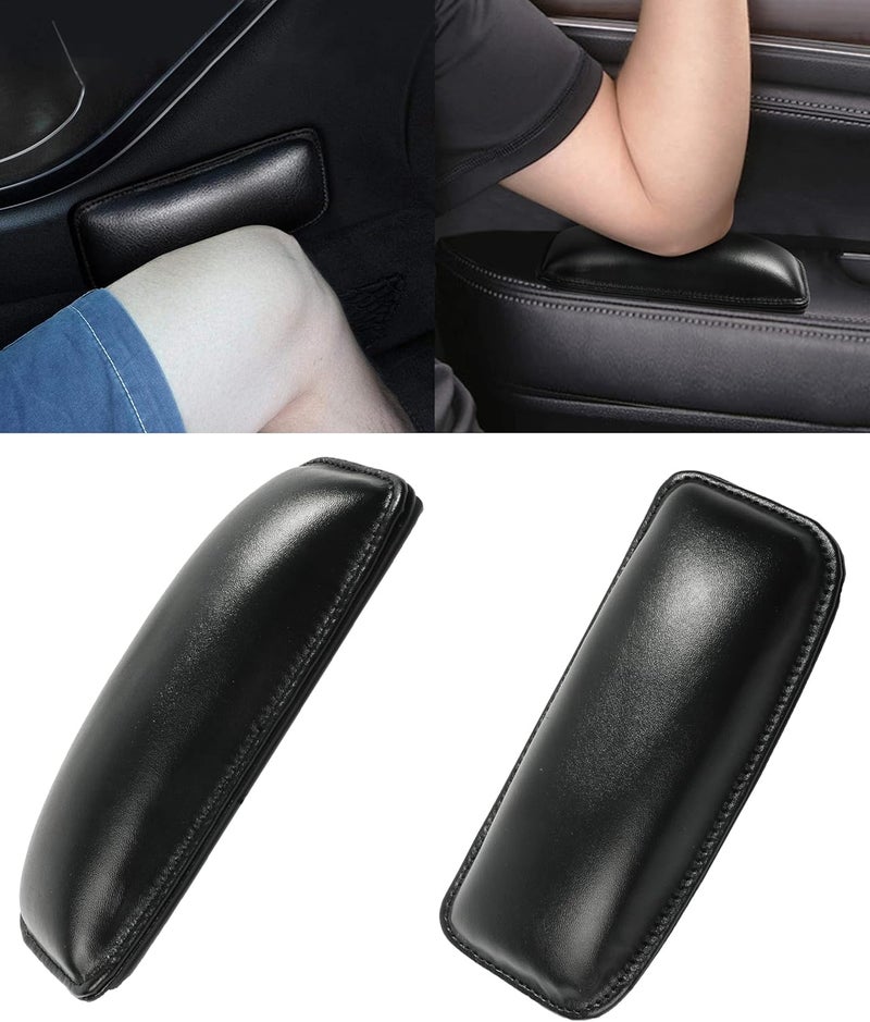 SUJADE YAKEFLY 2 Pack Soft Car Center Console Knee Leg Elbow Cushion Pad,Universal Leather Car Armrest Pillow Car Knee Cushion Elbow Pillow Thigh Support Comfort Pillow,Automotive Interior Accessories - Image 1