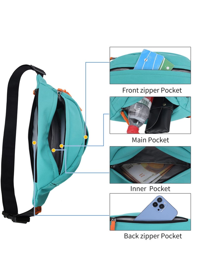Captaintech Unisex Pack Belt Crossbody Bag, Adjustable High Capacity Waterproof Strap Waist Pouch Bags, Easy Carry Any Phone for Travelling Workout Outdoor Sports  - Image 3