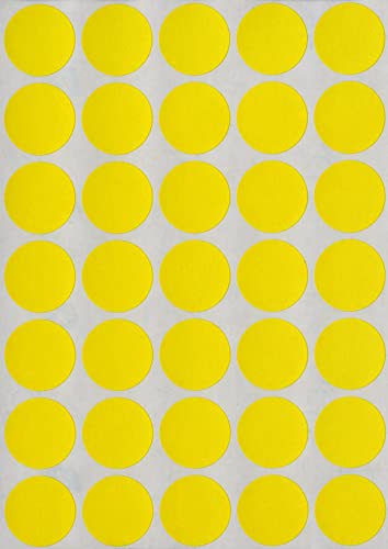 MACO Yellow Round Color Coding Labels, 3/4 Inches in Diameter, 1000 Per Box (MR1212-4) - Image 2