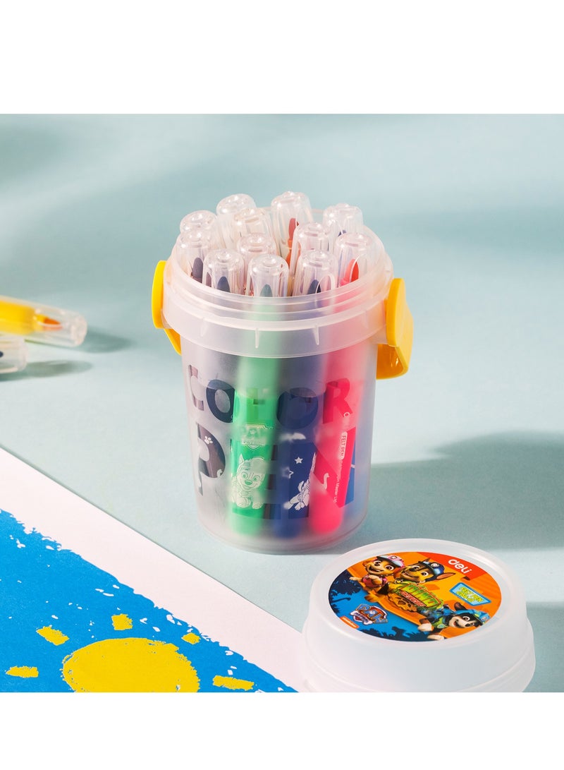 Deli أقلام شعري صغيرة متعددة الألوان 24 قطعة - Image 2