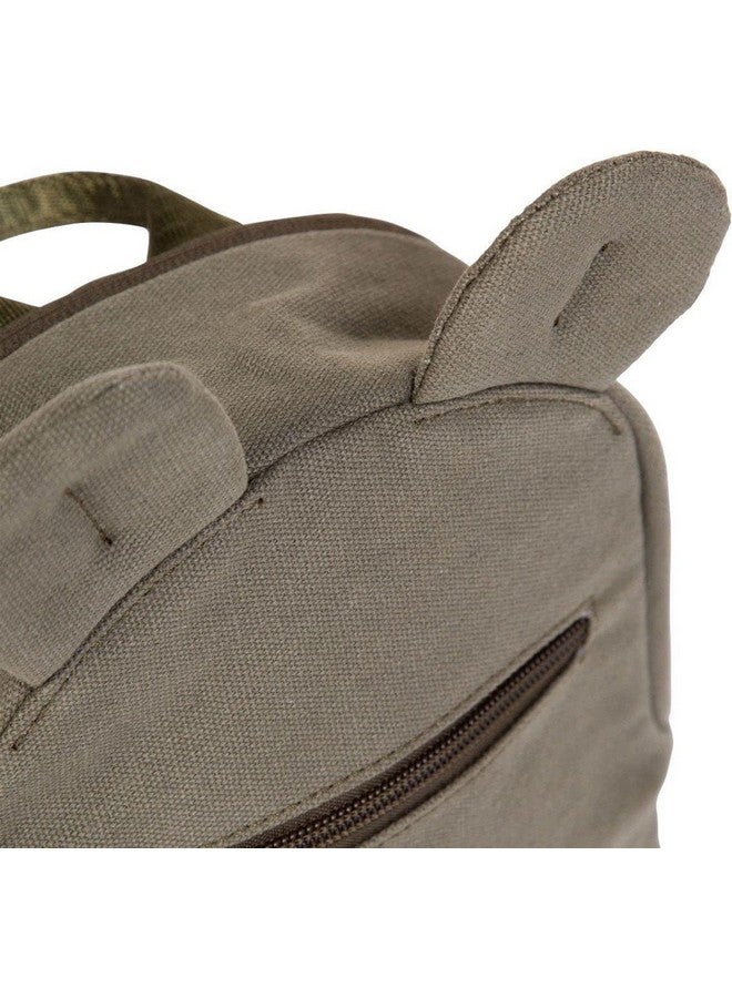 Childhome My First Bag, Cute Kids Backpack, Simple Modern Mini Bookbag for Toddler, Adjustable Straps & Easy Grip Zipper, Canvas Khaki - Image 2