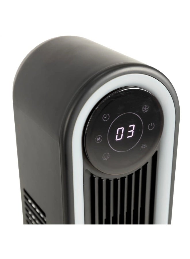 Crown 42" Tower Fan with LED Light 4 Speed Settings 3 Wind Modes, 80° Oscillation, 7m/s Wind, LED Display and Remote Control | 60W Power, 220-240V, 50/60 Hz. - Image 2