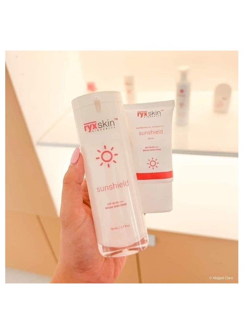 ryxskin sincerity - Sunshield SPF 50++, Ultimate Sunscreen for Women, Perfect Sun Cream Moisturizer, Everyday SPF Protection, Barrier-Boosting, Hydrating, and Makeup Primer, 20ml. - Image 1