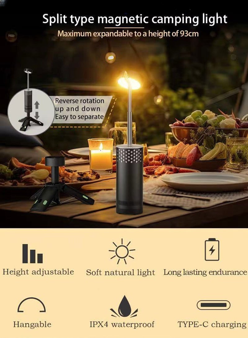 EzzySo Split - type foldable magnetic camping light, rechargeable, IPX64 waterproof, flashlight, portable foldable tent light, suitable for power outages, camping, hiking, emergencies - Image 5