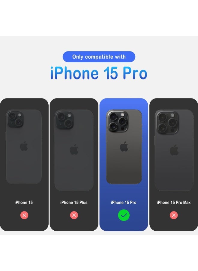 BORTONY iPhone 15 Pro Case Liquid Silicone Gel Rubber Soft Silky Touch Anti Scratch Shockproof Protective Cover 6.1 Inch - Image 2