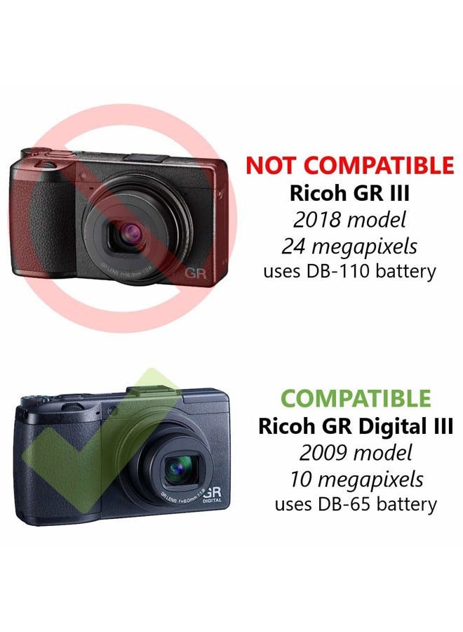 Wasabi Power Battery (2-Pack) and Charger for Ricoh DB-65 and Ricoh G700, G700SE, G600, GR, GR Digital, GR Digital II, GR Digital III, GR Digital IV, GX100, GX200, Caplio R3, R4, R5, R30 - Image 3
