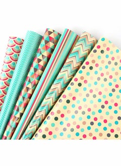 KASTWAVE Birthday Gift Wrapping Paper Set Included 6 Pack Gift Wrap Paper with Ribbon, Sticker and Tape, for Birthday, Weddings, Graduations, Boys, Girls, All Occasion  - Image 4