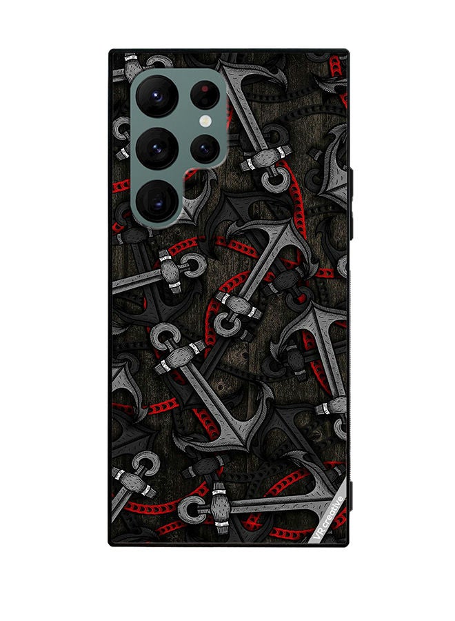 VR CREATIVE Protective Case Cover For Samsung Galaxy S22 Ultra 5G Anchor Leggings Design Multicolour - Image 1
