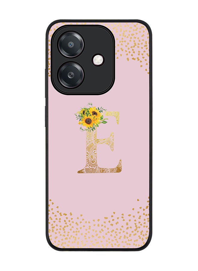 Stylizedd For Oppo A5i Case,Slim fit Camera Protection, Shockproof Thin Phone cover  - Custom Floral Monogram - E  (Pink )