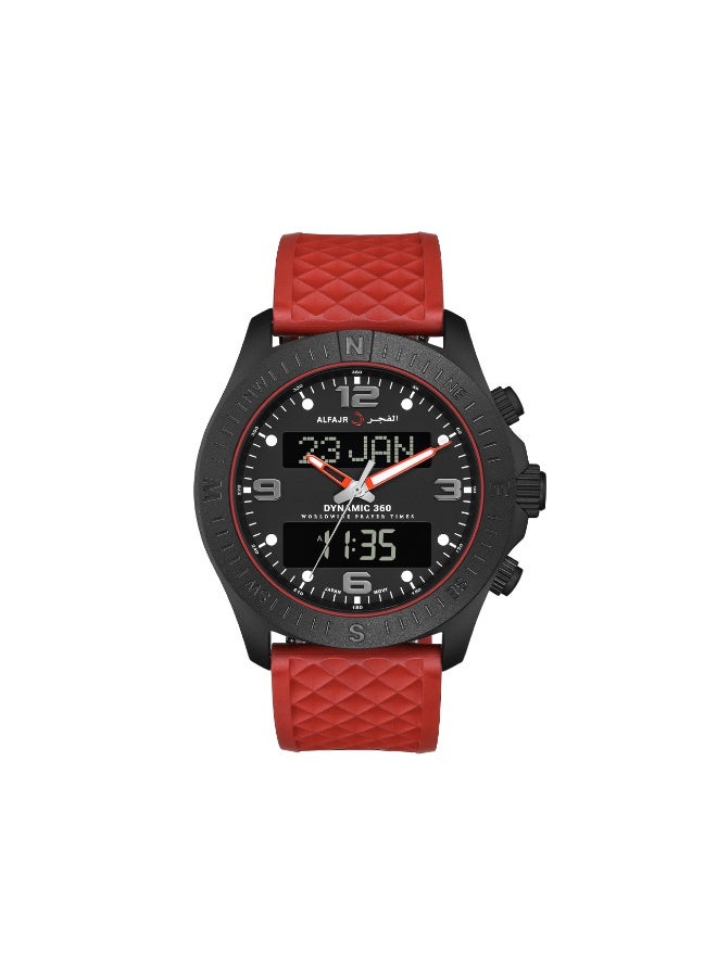 الفجر ساعة داينمك 360 WH-24 أسود/أحمر - Image 1