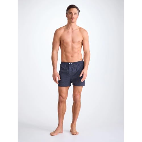 Derek Rose Men's Plaza 21 Boxer Short, Navy, XX-Large - Image 3