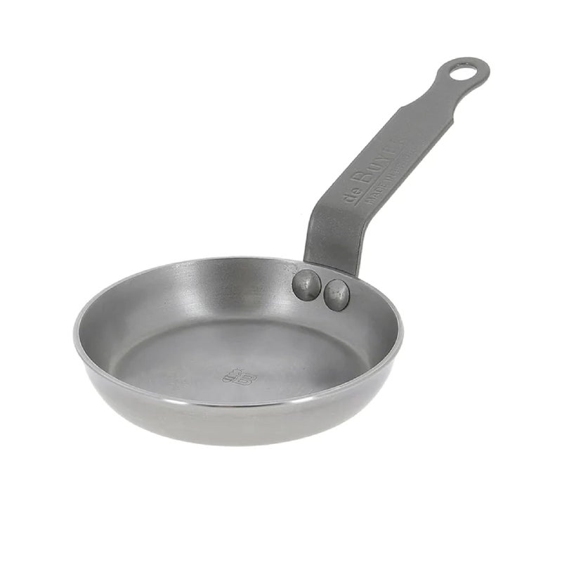 de Buyer MINERAL B Carbon Steel Egg & Pancake Pan - 4.75â€ Diameter - Naturally Non-Stick Finish - Made in France - Image 1