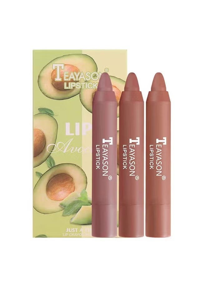 TEAYASON - 3PCS Nude Lipstick Set Matte Lip Stick Waterproof Long Lasting Lipstick Non Stick Cup Velvet Lip Gloss Lip Stain Professional Lip Makeup Matte Lipstick Set B - Image 1