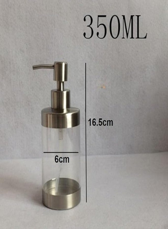 Mishrit Premium Stainless Steel Foam Soap Dispenser 350ml with Acrylic Bottle, Refillable Pump for Home, Kitchen, Bathroom Handwash & Lotion Use - Image 3