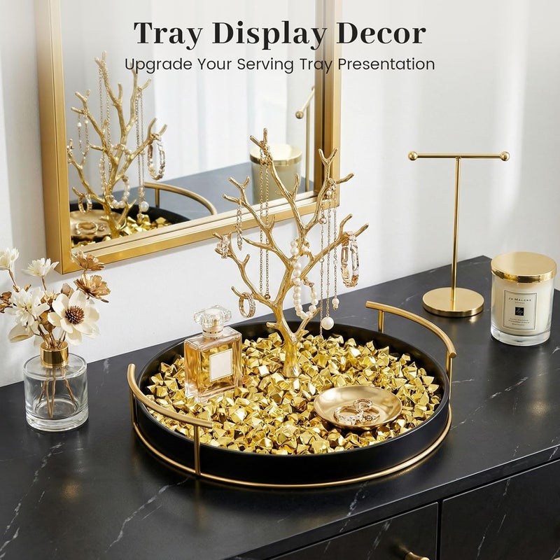 DomeStar 150PCS Gold Acrylic Ice Rocks – Faux Gems Nuggets Vase Fillers Pot of Gold, Glitter Party Decorations, DIY Crafts & Table Scatter - Image 5