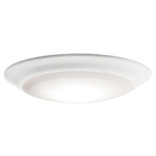 Kichler Gen I LED Downlight in White, 7.5" Ceiling Flush Mount Interior Dimmable Light, 3000K, (7.5" x 1.5"), 43846WHLED30 - Image 1