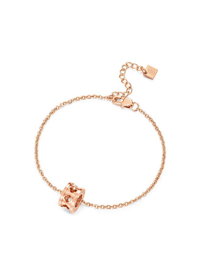 CERAMIC BRICK - BRACCIALE IN ACCIAIO IP ROSE E CERAMICA CON CUBIC ZIRCONIA TJ3271 CERAMIC BRICK - BRACCIALE IN ACCIAIO IP ROSE E CERAMICA CON CUBIC ZIRCONIA TJ3271
