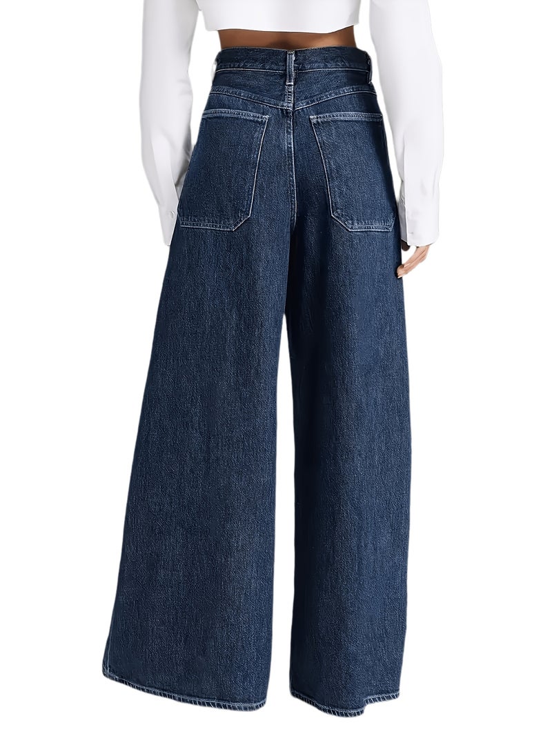 Women'S Elegant Fashion Wide-Leg Jeans - Image 1