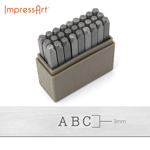 ImpressArt - Basic Typewriter Uppercase 3mm Metal Stamp Letter Set for Metal Stamping Projects and Jewelry Stamping - Image 2