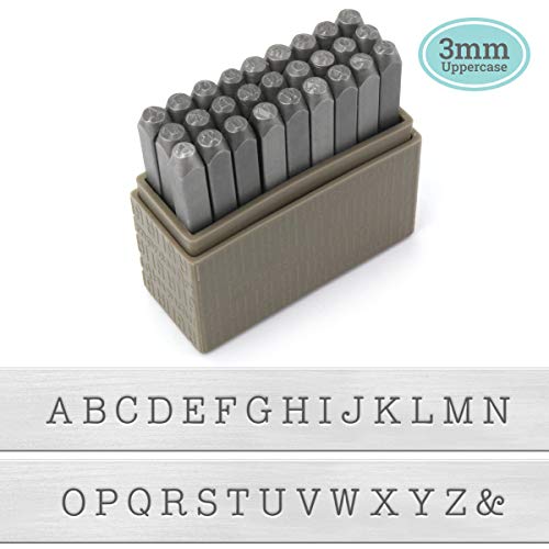ImpressArt - Basic Typewriter Uppercase 3mm Metal Stamp Letter Set for Metal Stamping Projects and Jewelry Stamping - Image 1