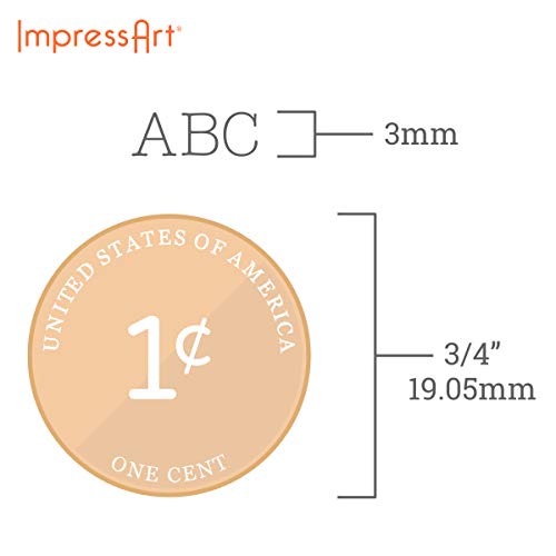 ImpressArt - Basic Typewriter Uppercase 3mm Metal Stamp Letter Set for Metal Stamping Projects and Jewelry Stamping - Image 4