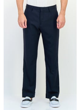 SELECTED Men Regular Fit Solid Dress Pants, Dark Grey  - Image 1