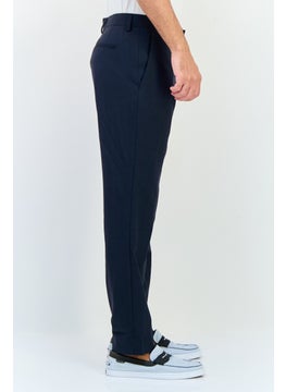 SELECTED Men Regular Fit Solid Dress Pants, Dark Grey  - Image 2