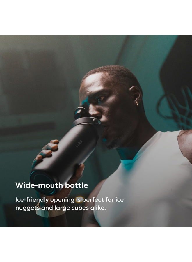 LARQ Bottle Swig Top 23oz - Insulated Stainless Steel H₂O Bottle With Built-In Silicone Handle | BPA Free | Reusable Water Bottle for Sports, Gym, and Travel | Obsidian Black - Image 3