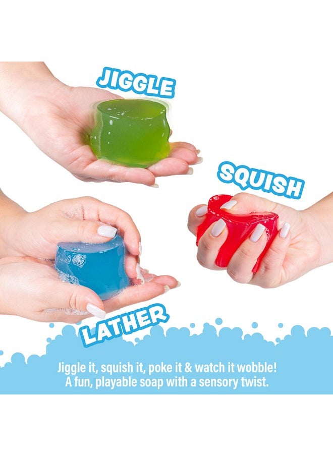 Tub Works - ® Jiggly Jelly Soap Kids Soap Bath Toy, 6 Pack | Wobbly, Squishy & Fun Kids Bath Soap | Fresh, Fruity Scents | Nontoxic | Bath & Shower Jellies For Kids | Sensory Fun Kids & Toddler Bath Toys - Image 1