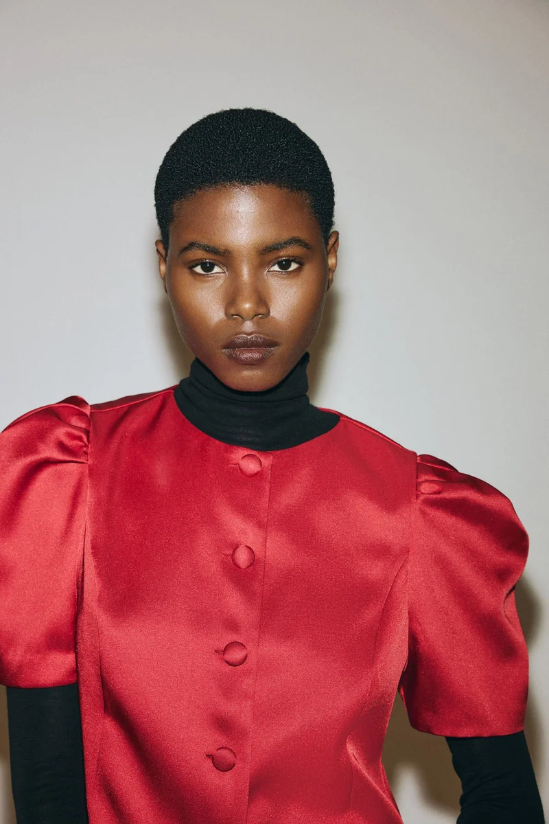 H&M Puff-sleeved blouse