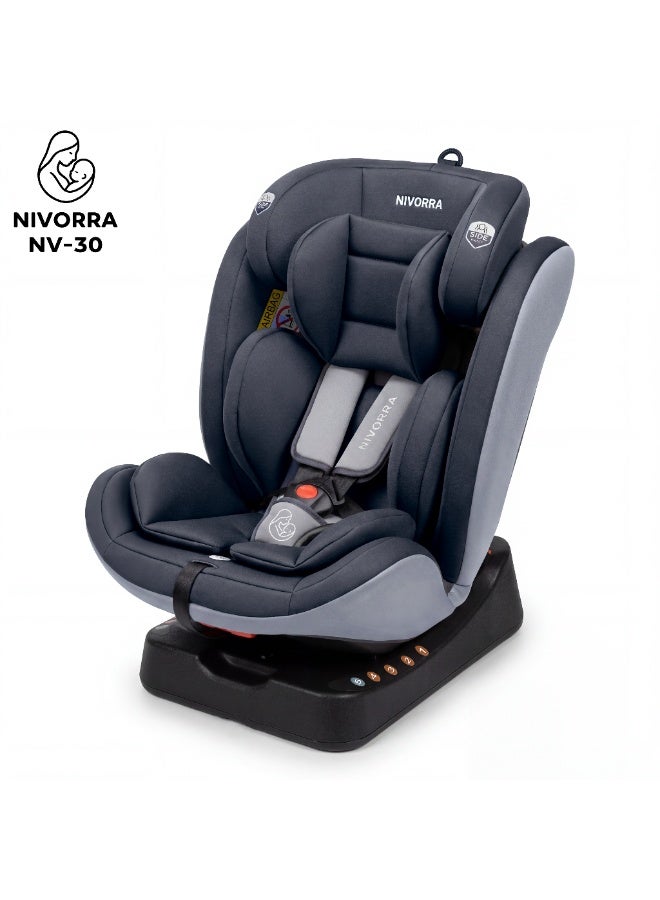 Nivorra Luxury Baby Car Seat ECE R129/04 Certified for 0-12 Years, Multi-Stage Recline with 5-Point Harness and Side Impact Protection - Image 4