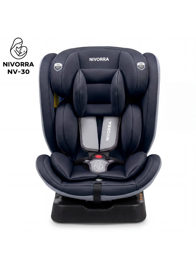 Nivorra Luxury Baby Car Seat ECE R129/04 Certified for 0-12 Years, Multi-Stage Recline with 5-Point Harness and Side Impact Protection - Image 2