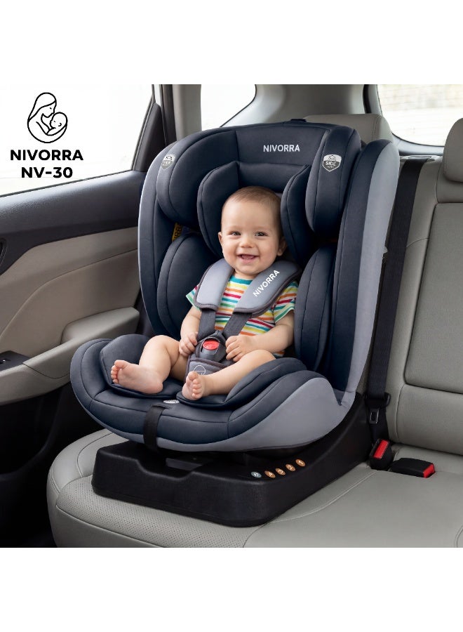 Nivorra Luxury Baby Car Seat ECE R129/04 Certified for 0-12 Years, Multi-Stage Recline with 5-Point Harness and Side Impact Protection - Image 3