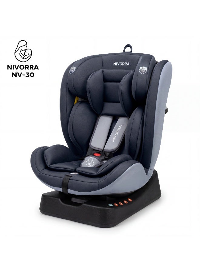 Nivorra Luxury Baby Car Seat ECE R129/04 Certified for 0-12 Years, Multi-Stage Recline with 5-Point Harness and Side Impact Protection - Image 1