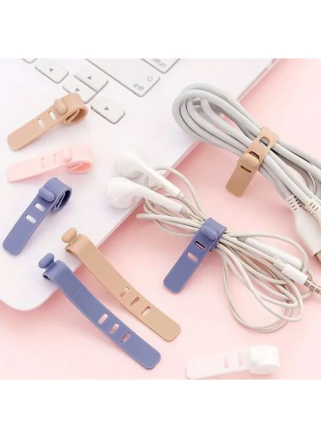 20 قطعة منظمات كابلات سيليكون قابلة لإعادة الاستخدام، أربطة إدارة عالية المرونة للإلكترونيات - Image 3