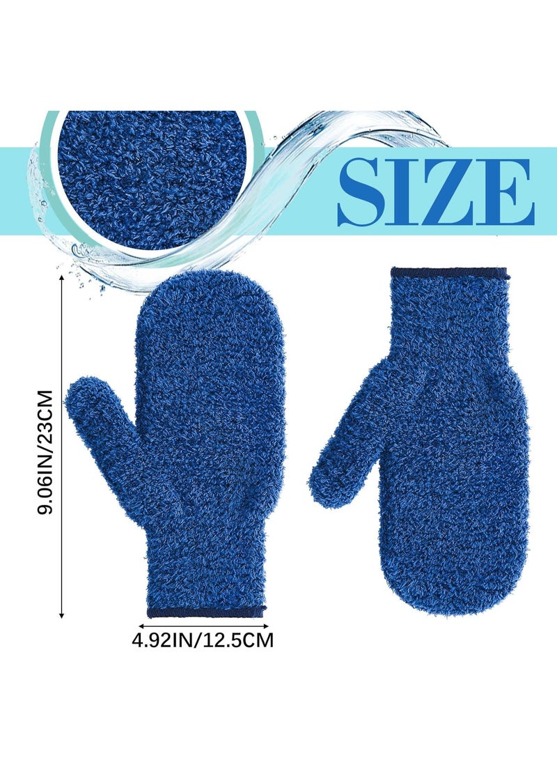 SYOSI Pool Cleaning Mitts, 2 Pairs Spa and Pool Scrubbing Gloves, Durable Reusable Cleaning Mitts for Swimming Pools Hot Tubs Spa Surfaces, Non-Scratch Soft Scrub Care for Easy Maintenance, Blue - Image 2