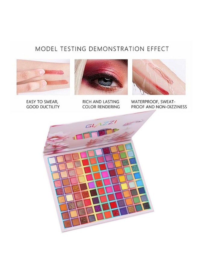 BONNIE CHOICE 99 Colors Eyeshadow Palette, Rainbow Colors Eyeshadow Palette, Professional Matte Glitter Makeup Pallet, Colorful Powder Long Lasting Highly Pigmented Eye Shadow Halloween Christmas Gift Box for Women  - Image 5