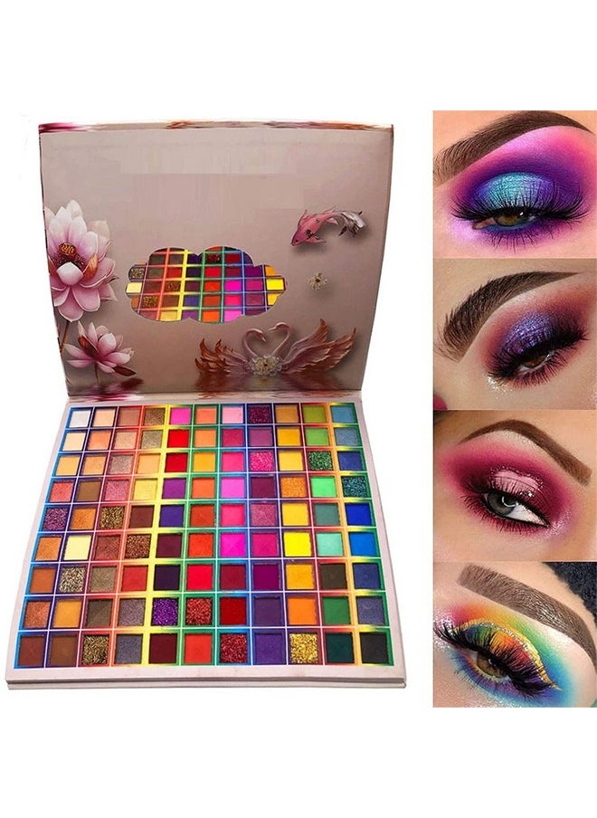 BONNIE CHOICE 99 Colors Eyeshadow Palette, Rainbow Colors Eyeshadow Palette, Professional Matte Glitter Makeup Pallet, Colorful Powder Long Lasting Highly Pigmented Eye Shadow Halloween Christmas Gift Box for Women  - Image 1