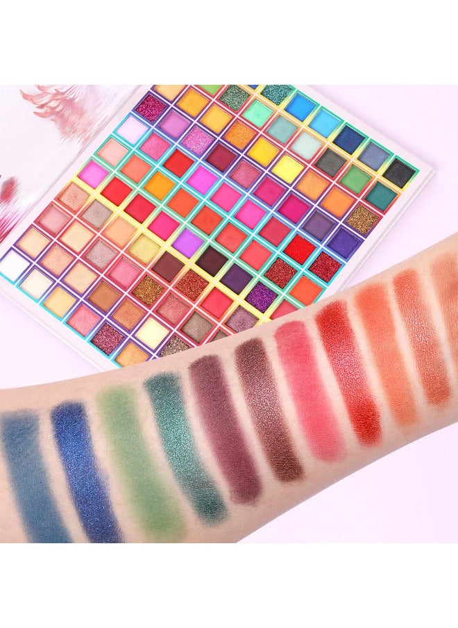 BONNIE CHOICE 99 Colors Eyeshadow Palette, Rainbow Colors Eyeshadow Palette, Professional Matte Glitter Makeup Pallet, Colorful Powder Long Lasting Highly Pigmented Eye Shadow Halloween Christmas Gift Box for Women  - Image 4